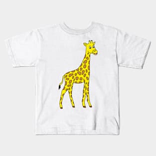 Cute Happy Giraffe Animal Kids T-Shirt